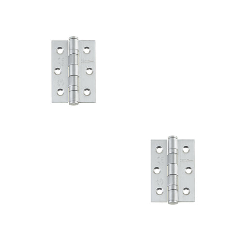 PACK Durable Stainless Steel Grade Ball Bearing Hinge 76x50mm Satin Finish Door Hinges (1)