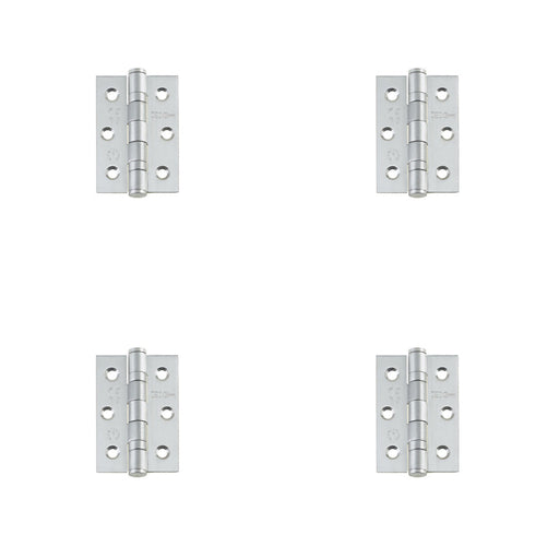 PACK Durable Stainless Steel Grade Ball Bearing Hinge 76x50mm Satin Finish Door Hinges