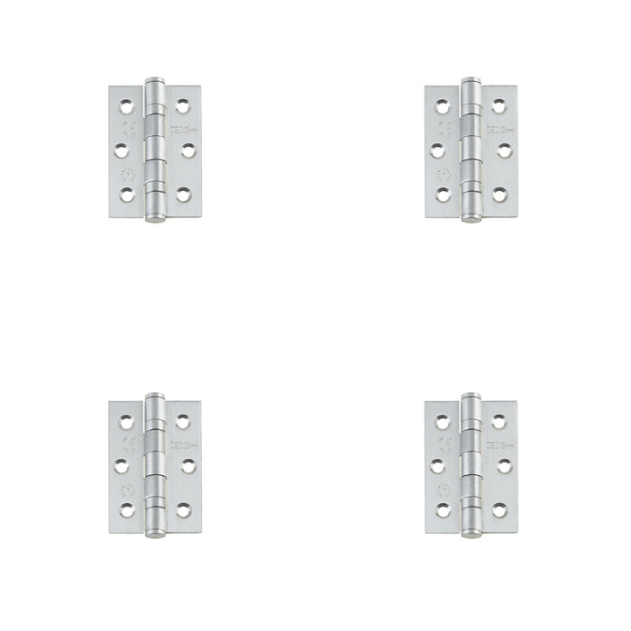 PACK Durable Stainless Steel Grade Ball Bearing Hinge 76x50mm Satin Finish Door Hinges