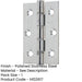 Polished Stainless Steel Grade Washered Hinge 76x50mm Durable Stylish Door Hinges-1
