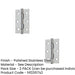PACK Polished Stainless Steel Grade Washered Hinge 76x50mm Durable Stylish Door Hinges (1)-1