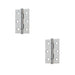 PACK Polished Stainless Steel Grade Washered Hinge 76x50mm Durable Stylish Door Hinges (1)