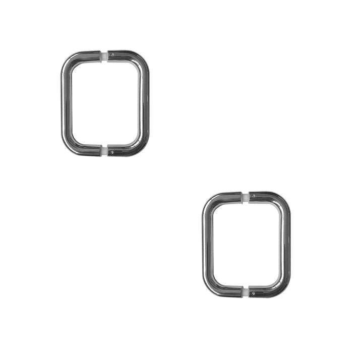 PACK Premium Polished Stainless Steel 19mm Shape Pull Handle Fixing 425x19mm Size Door Handle (1)