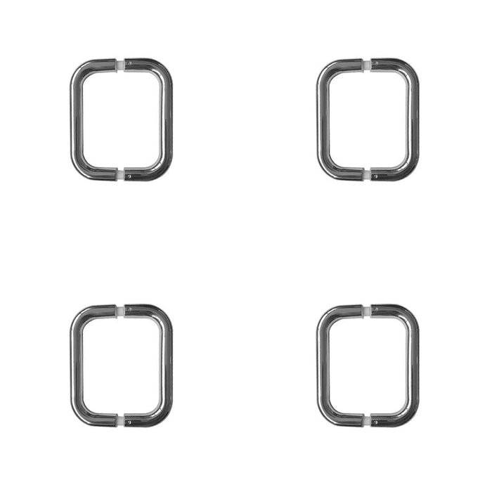 PACK Polished Stainless Steel 22mm Shape Pull Handle Fixing 425x22mm Door Handle