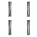 PACK Premium Polished Stainless Steel Pull Handle with Plate 225x19mm Door Handle