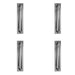 PACK Premium Polished Stainless Steel Pull Handle with Plate 300x19mm Door Handle