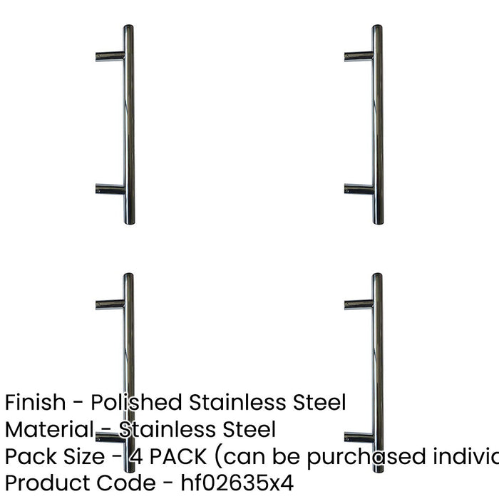 PACK High-Quality Polished Stainless Steel 19mm Pull Handle Easy Installation Door Handle-1