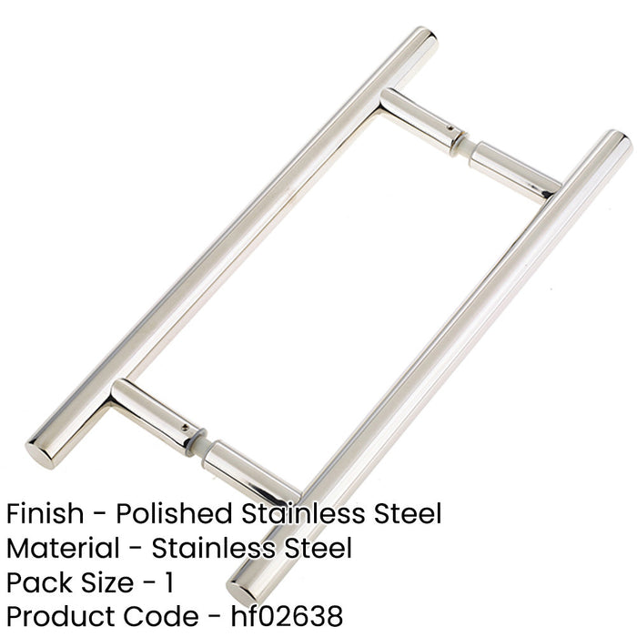 Premium Polished Stainless Steel 19mm Pull Handle Applications Door Handle-1