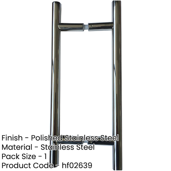 Premium Polished Stainless Steel 19mm Pull Handle Fixing Door Handle-1