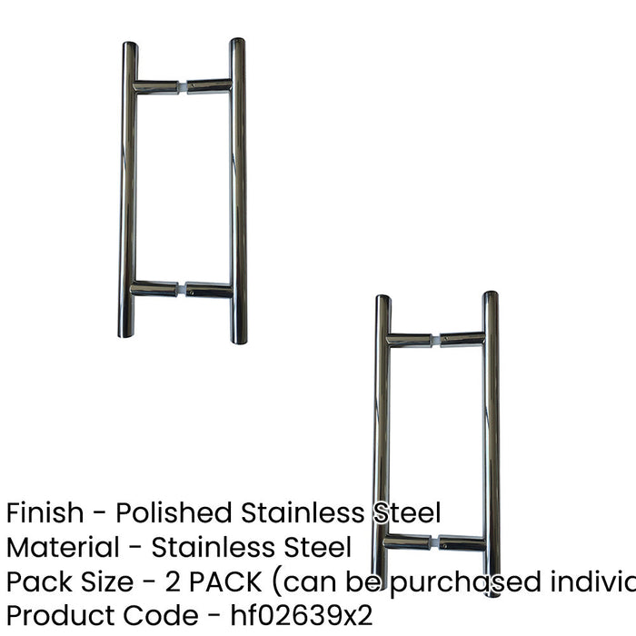 PACK Premium Polished Stainless Steel 19mm Pull Handle Fixing Door Handle (1)-1