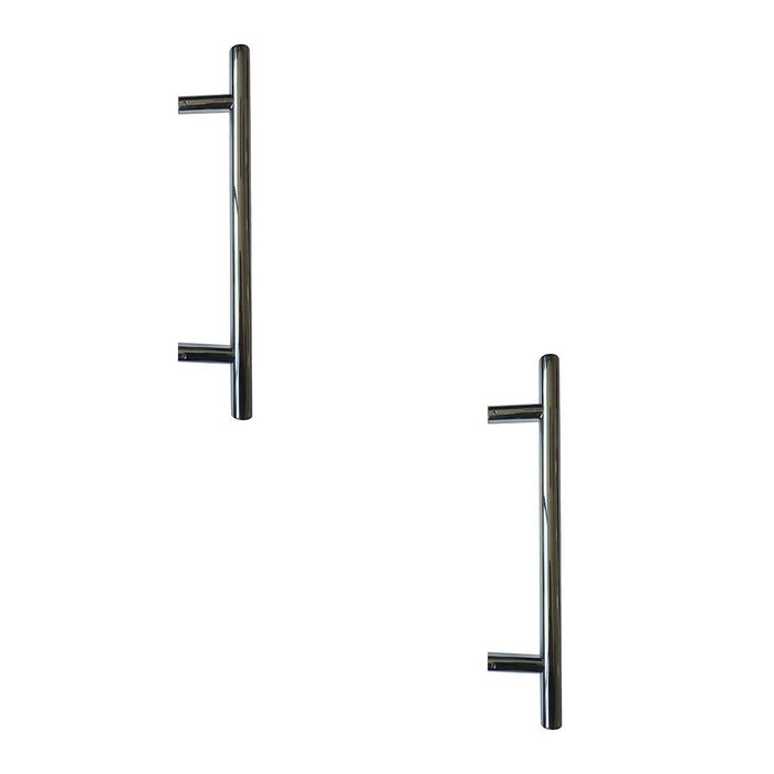 PACK Premium Polished Stainless Steel 25mm Pull Handle Fixing 400x25x300mm Door Handle (1)