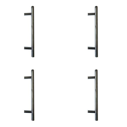 PACK Premium Polished Stainless Steel 25mm Pull Handle Fixing 400x25x300mm Door Handle