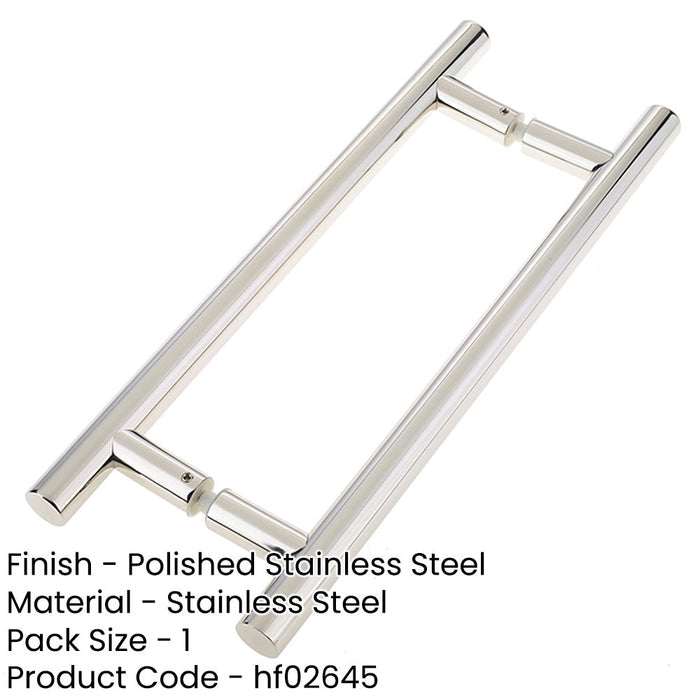 Premium Polished Stainless Steel Pull Handle 25mm Applications Door Handle-1