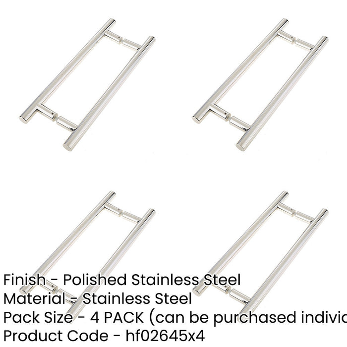 PACK Premium Polished Stainless Steel Pull Handle 25mm Applications Door Handle-1