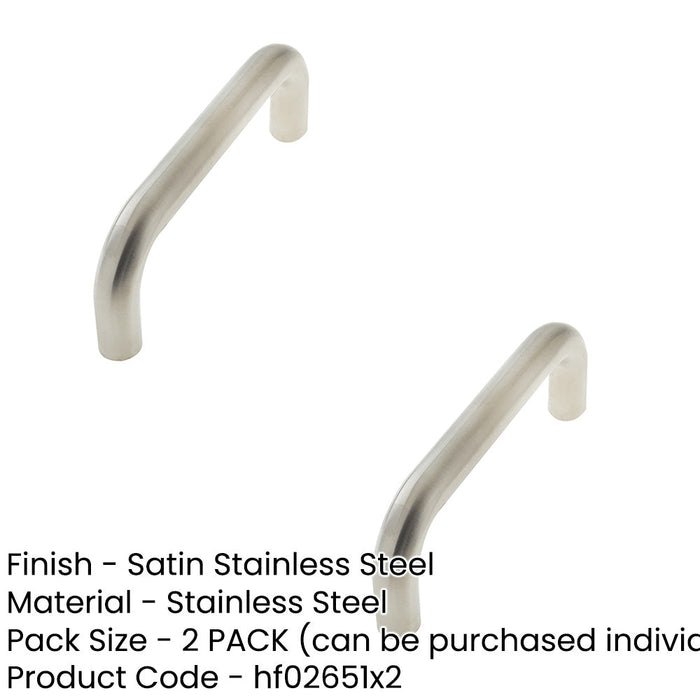 PACK Premium Stainless Steel 19mm Shape Pull Handle Grade Satin Finish Door Handle (1)-1