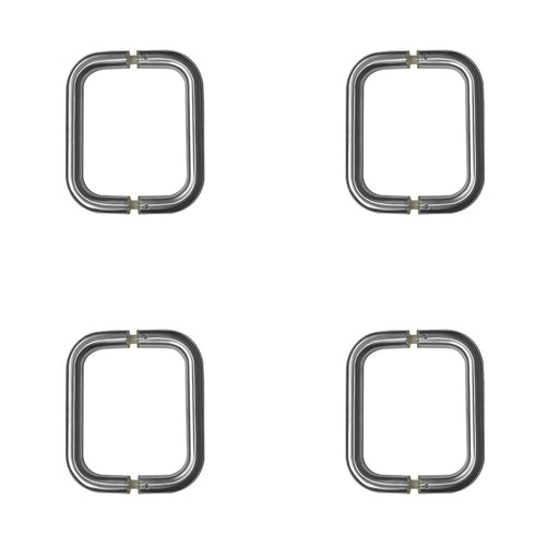 PACK Durable Stainless Steel 19mm Shape Pull Handle Fixing Satin Finish Door Handle