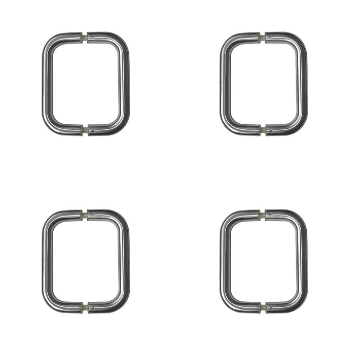 PACK Premium Stainless Steel Shape Pull Handle 19mm Durable Satin Finish Fixing Door Handle