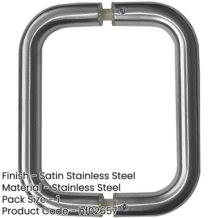 Sleek Stainless Steel 22mm Shape Pull Handle Fixing Satin Finish Door Handle-1