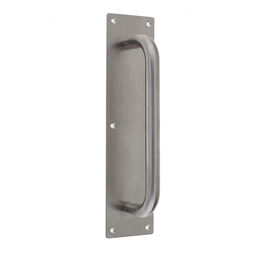 Premium Satin Stainless Steel Pull Handle with Plate 225x19mm Size Door Handle