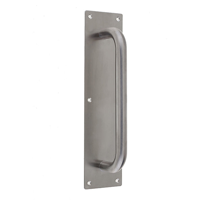 Premium Satin Stainless Steel Pull Handle with Plate 225x19mm Size Door Handle