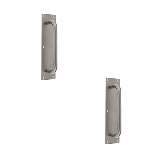 PACK Premium Satin Stainless Steel Pull Handle with Plate 225x19mm Size Door Handle (1)