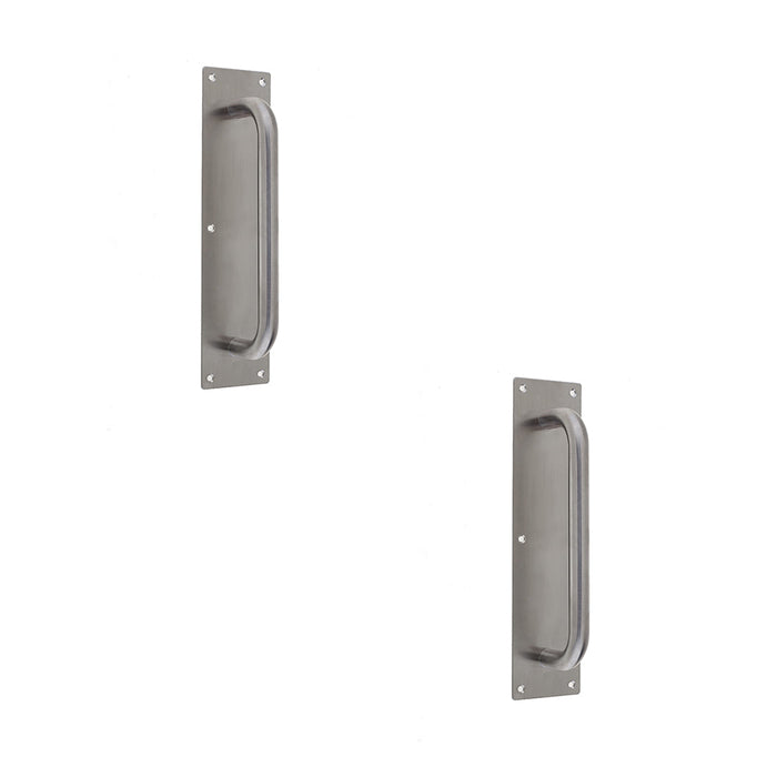 PACK Premium Satin Stainless Steel Pull Handle with Plate 225x19mm Size Door Handle (1)