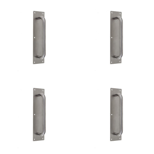 PACK Premium Satin Stainless Steel Pull Handle with Plate 225x19mm Size Door Handle
