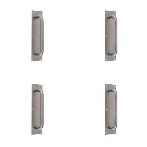 PACK Premium Satin Stainless Steel Pull Handle with Plate 300x19mm Durable Design Door Handle