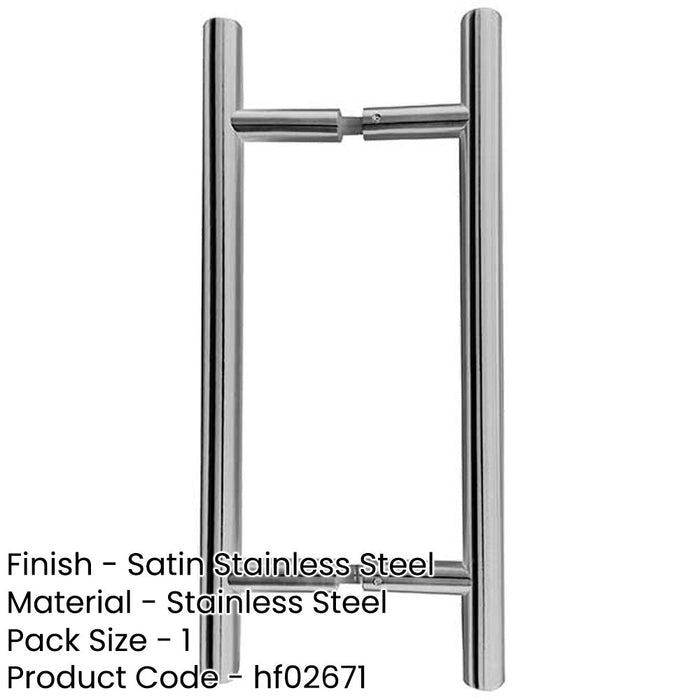 Durable Stainless Steel 25mm Pull Handle with Fixing Secure Installation Door Handle-1