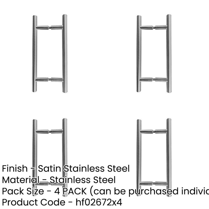 PACK Premium Stainless Steel 25mm Pull Handle Fixing Sleek Satin Finish Door Handle (2)-1