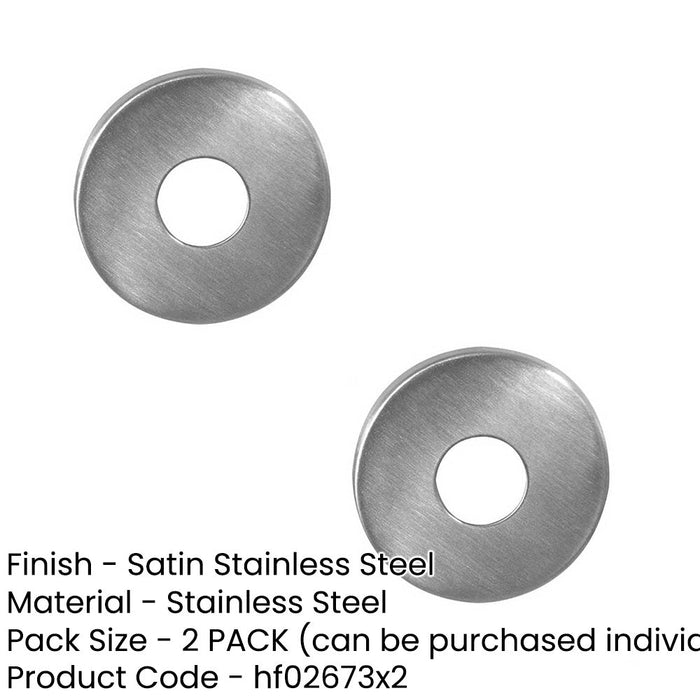 PACK Premium 22mm Satin Stainless Steel Concealed Roses Pull Handle Door Handle (1)-1