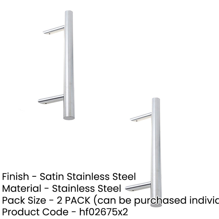 PACK Premium Stainless Steel Cranked Pull Handle 600x32mm Satin Finish Door Handle (1)-1