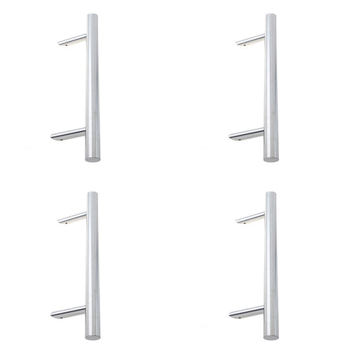 PACK Premium Satin Stainless Steel Cranked Pull Handle 1200x32mm Durability Style Door Handle