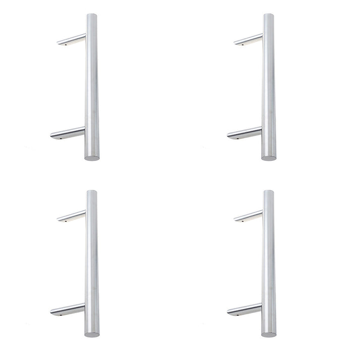 PACK Premium Satin Stainless Steel Cranked Pull Handle 1200x32mm Durability Style Door Handle