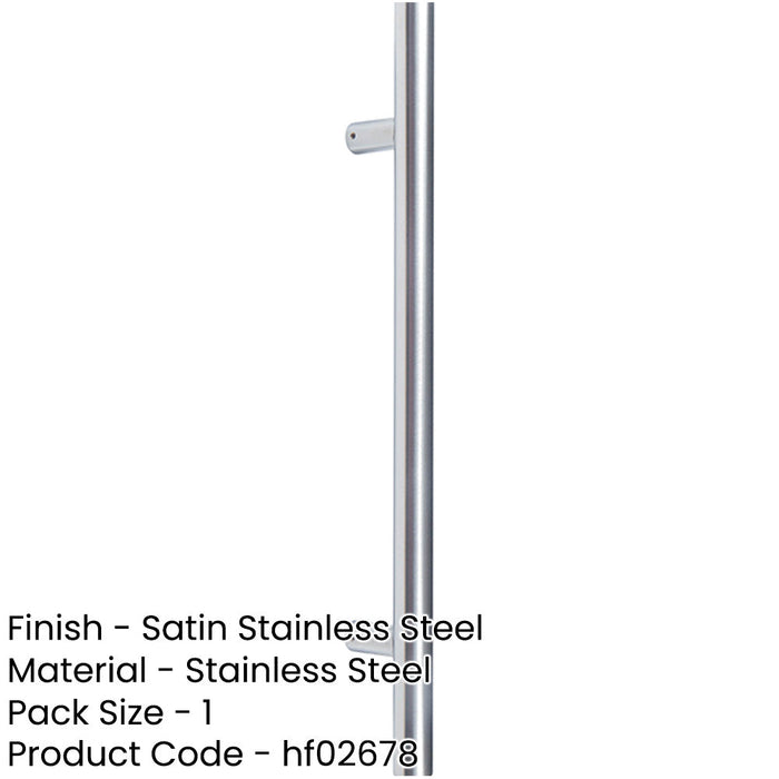 Premium Satin Stainless Steel Pull Handle 32mm, 600x32x400mm, Fixing Door Handle-1
