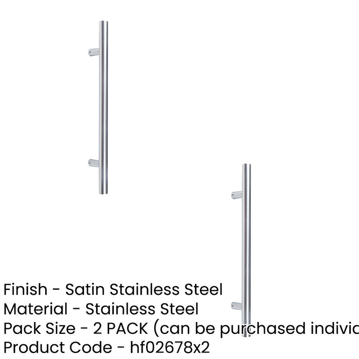 PACK Premium Satin Stainless Steel Pull Handle 32mm, 600x32x400mm, Fixing Door Handle (1)-1