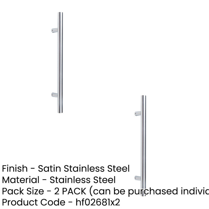 PACK Durable Satin Stainless Steel 32mm Pull Handle Easy Installation Door Handle (1)-1