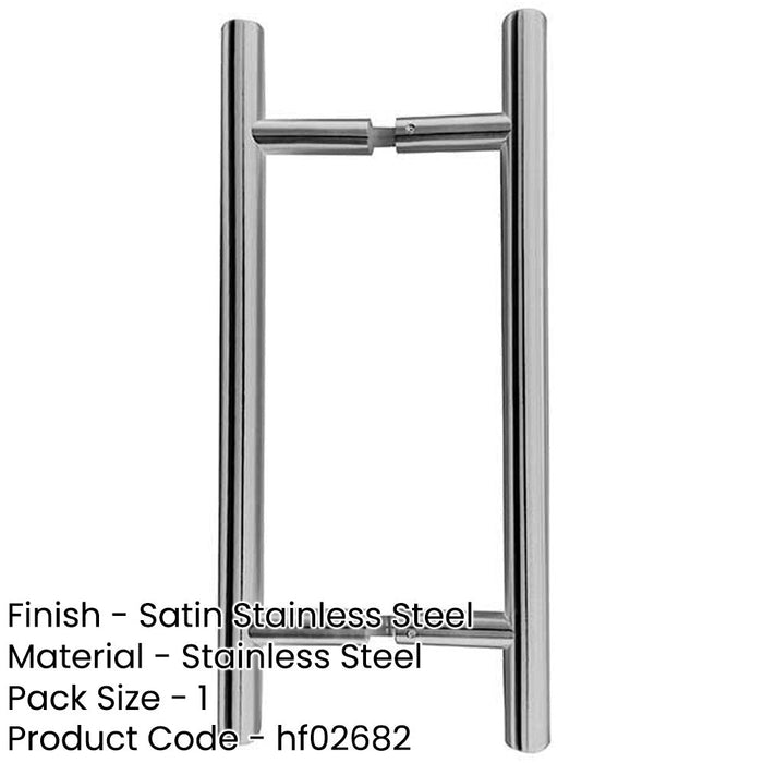 Premium Satin Stainless Steel Pull Handle 32mm Fixing, 600x32x400mm Door Handle-1