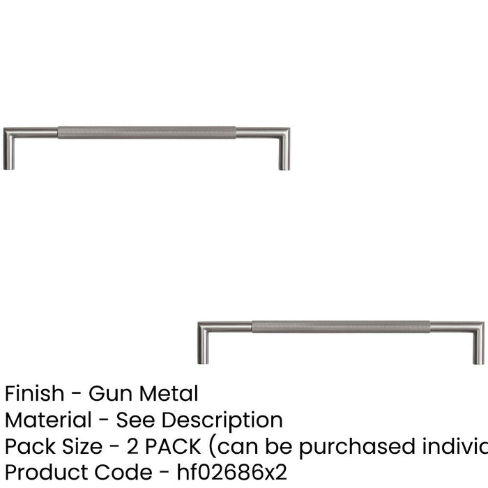 PACK 425mm Mitred Linear Knurled Pull Handle Durable Stainless Steel 304g Door Handle (1)-1