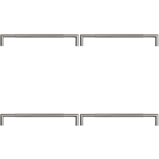 PACK 425mm Mitred Linear Knurled Pull Handle Durable Stainless Steel 304g Door Handle