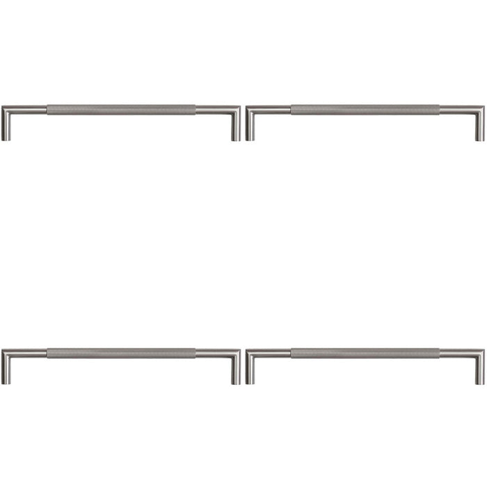 PACK 425mm Mitred Linear Knurled Pull Handle Durable Stainless Steel 304g Door Handle