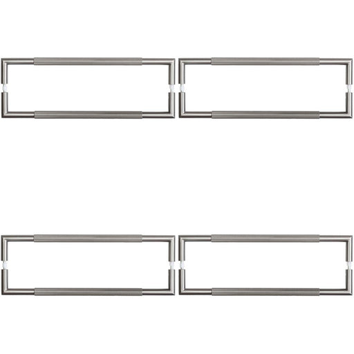 PACK 425mm Metal Linear Knurled Pull Handle Stylish Interiors Door Handle