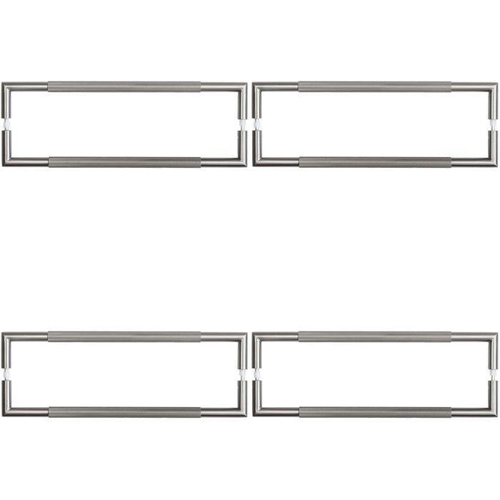 PACK 425mm Metal Linear Knurled Pull Handle Stylish Interiors Door Handle