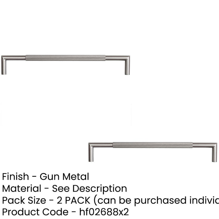PACK 425mm Metal Knurled Pull Handle Stylish Durable Door Handle (1)-1