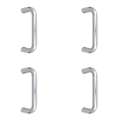 PACK Premium 22mm Stainless Steel Shape Pull Handle Grade 304, Polished Finish Door Handle