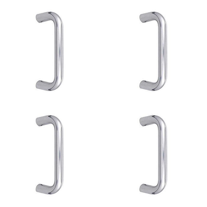 PACK Premium 22mm Stainless Steel Shape Pull Handle Grade 304, Polished Finish Door Handle