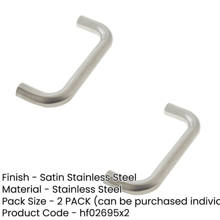 PACK Premium Grade Stainless Steel Shape Pull Handle 19mm Satin Finish Door Handle (1)-1