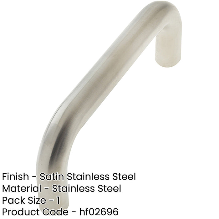 Premium Stainless Steel 19mm Shape Pull Handle Grade with Satin Finish Door Handle (1)-1