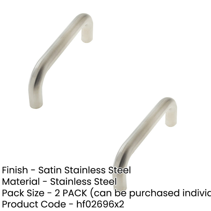 PACK Premium Stainless Steel 19mm Shape Pull Handle Grade with Satin Finish Door Handle (3)-1