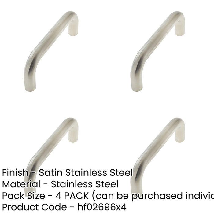 PACK Premium Stainless Steel 19mm Shape Pull Handle Grade with Satin Finish Door Handle (1)-1